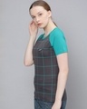 Shop Women's Grey Checked T-shirt-Design