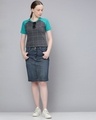 Shop Women's Grey Checked T-shirt