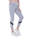 Shop Women's Grey Color Block Skinny Fit Tights-Full