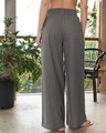 Shop Women's Grey Flared Cotton Linen Pants-Design