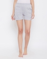 Shop Women's Grey Cotton Shorts-Front