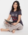 Shop Women's Grey Count The Memories T-shirt & Pyjamas Set-Design