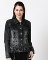 Shop Women's Grey Denim Blend Jacket-Front