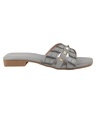 Shop Women's Grey Fortknight Studded Embellished Flats-Design