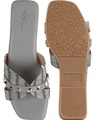 Shop Women's Grey Fortknight Studded Embellished Flats-Full
