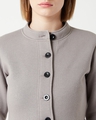 Shop Women's Grey Fleece Jacket-Full