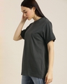 Shop Women's Grey Floral Print T-shirt-Design