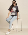 Shop Women's Grey Graphic Printed Oversized T-shirt-Design