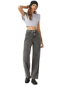 Shop Women's Grey High Rise Loose Fit Jeans-Full