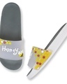 Shop Women's Grey Honey Printed Sliders