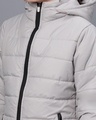 Shop Women's Grey Hooded Puffer Jacket