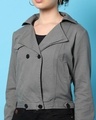 Shop Women's Grey Cropped Jacket