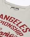 Shop Women's Grey Los Angeles Typography Oversized T-shirt