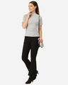 Shop Women's Grey Melange Solid Fitted Top-Full