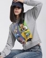 Shop Women's Grey Mickey Graphic Printed Sweatshirt-Front