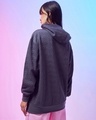 Shop Women's Grey Oversized Hoodies-Full