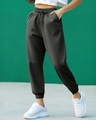 Shop Women's Grey Oversized Joggers-Front