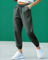 Shop Women's Grey Oversized Joggers-Front