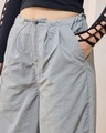 Shop Women's Grey Oversized Parachute Pants