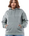 Shop Women's Grey Oversized Plus Size Hoodies-Front