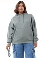 Shop Women's Grey Oversized Plus Size Hoodies