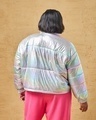 Shop Women's Grey Oversized Plus Size Jacket-Design