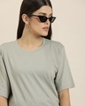 Shop Women's Grey Oversized T-shirt-Full