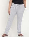 Shop Women's Grey Plus Size Lounge Pyjamas-Front