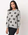 Shop Women's Grey Polka Printed Sweatshirt-Design