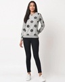 Shop Women's Grey Polka Printed Sweatshirt