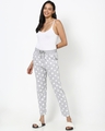 Shop Women's Grey Printed Lounge Pyjamas-Full