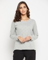 Shop Women's Grey Printed T-shirt-Front