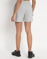 Shop Women's Grey Relaxed Fit Cargo Boxy Shorts-Full