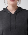 Shop Women's Grey Relaxed Fit Once Is Enough Hooded Sweatshirt-Full