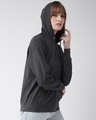 Shop Women's Grey Relaxed Fit Once Is Enough Hooded Sweatshirt