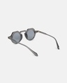Shop Women's Grey Round Polarised Lens Sunglasses