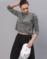Shop Women's Grey Self Design Short Top