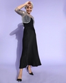 Shop Women's Grey Self Design Sheer Sequinned Crop Shrug-Full