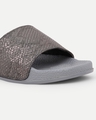 Shop Women's Grey Self Design Sliders