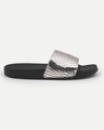 Shop Women's Grey Self Design Sliders