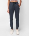 Shop Women's Grey Slim Fit Joggers-Front