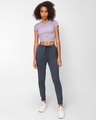 Shop Women's Grey Slim Fit Joggers-Full