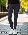 Shop Women's Grey Slim Fit Joggers-Front