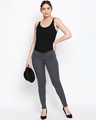 Shop Women's Grey Slim Fit Mid Rise Clean Look Stretchable Jeans-Full
