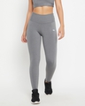 Shop Women's Grey Slim Fit Tights-Front