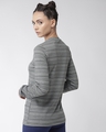 Shop Women's Grey Striped Slim Fit T-shirt-Design