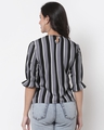 Shop Women's Grey Striped Top-Design
