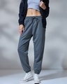 Shop Women's Grey Super Loose Fit Joggers-Front