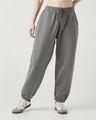 Shop Women's Grey Super Loose Fit Joggers-Front