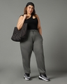 Shop Women's Grey Oversized Plus Size Joggers-Full